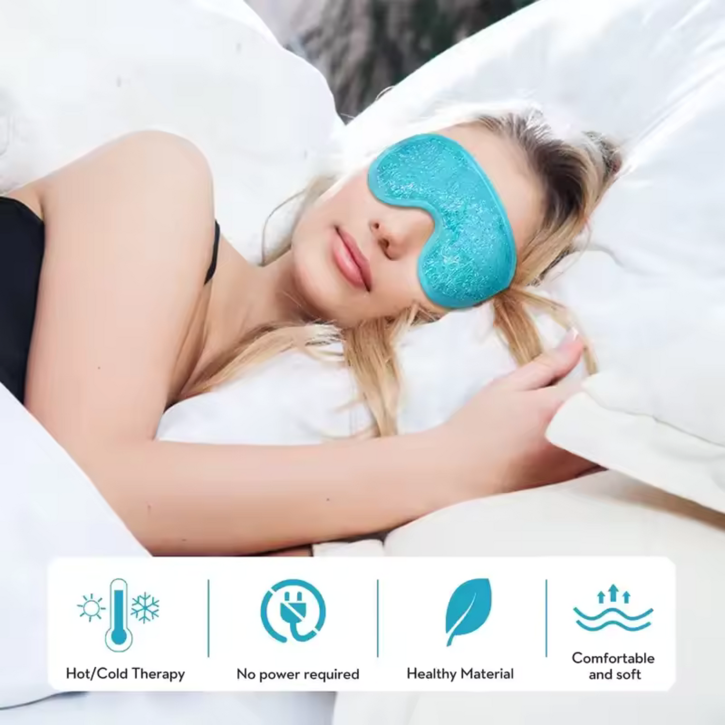 GEL EYE MASK COMPRESA MASCARA PARA OJOS, OJERAS, OJOS HINCHADOS RELAJANTE