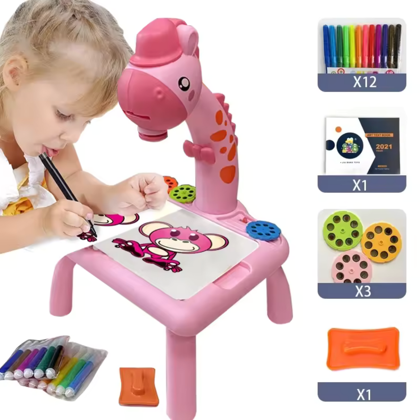 MESA HAPPY PAINT ROSADA 24 PZ