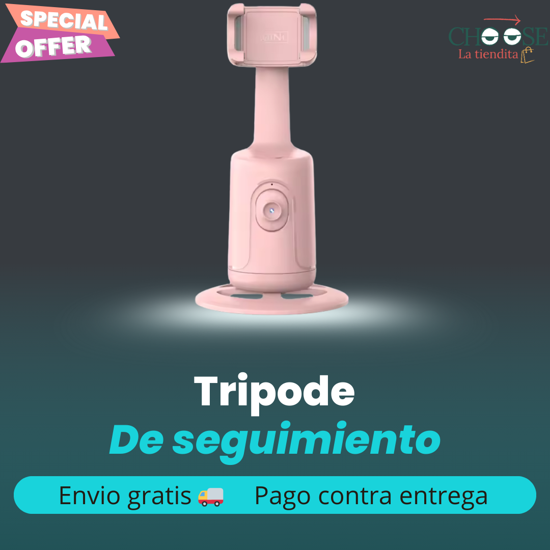 TRIPODE SEGUIMIENTO FACIAL AUTOMATICO ROSADO