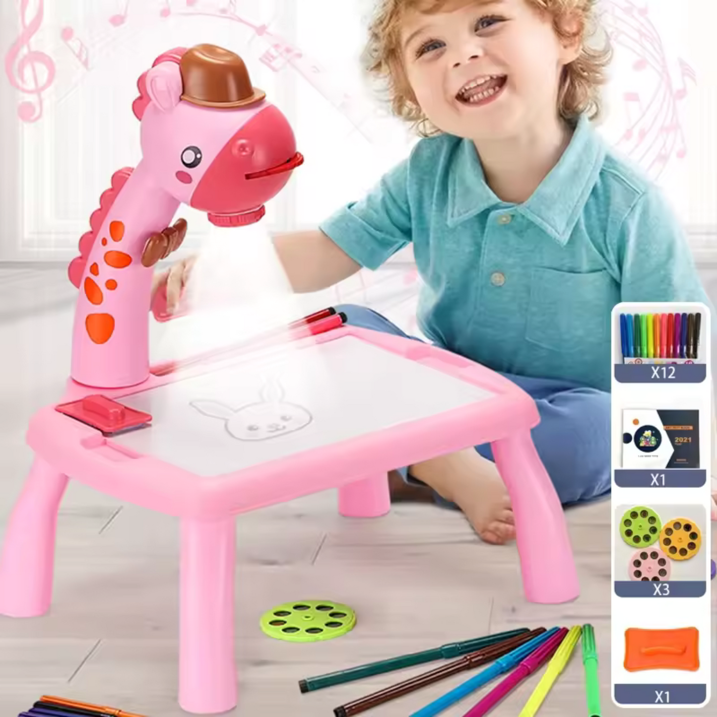 MESA HAPPY PAINT ROSADA 24 PZ