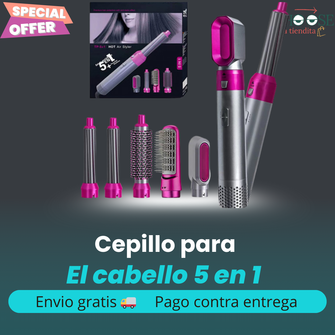 CEPILLO PARA EL CABELLO 5 EN 1, SECADOR Y VOLUMINIZADOR