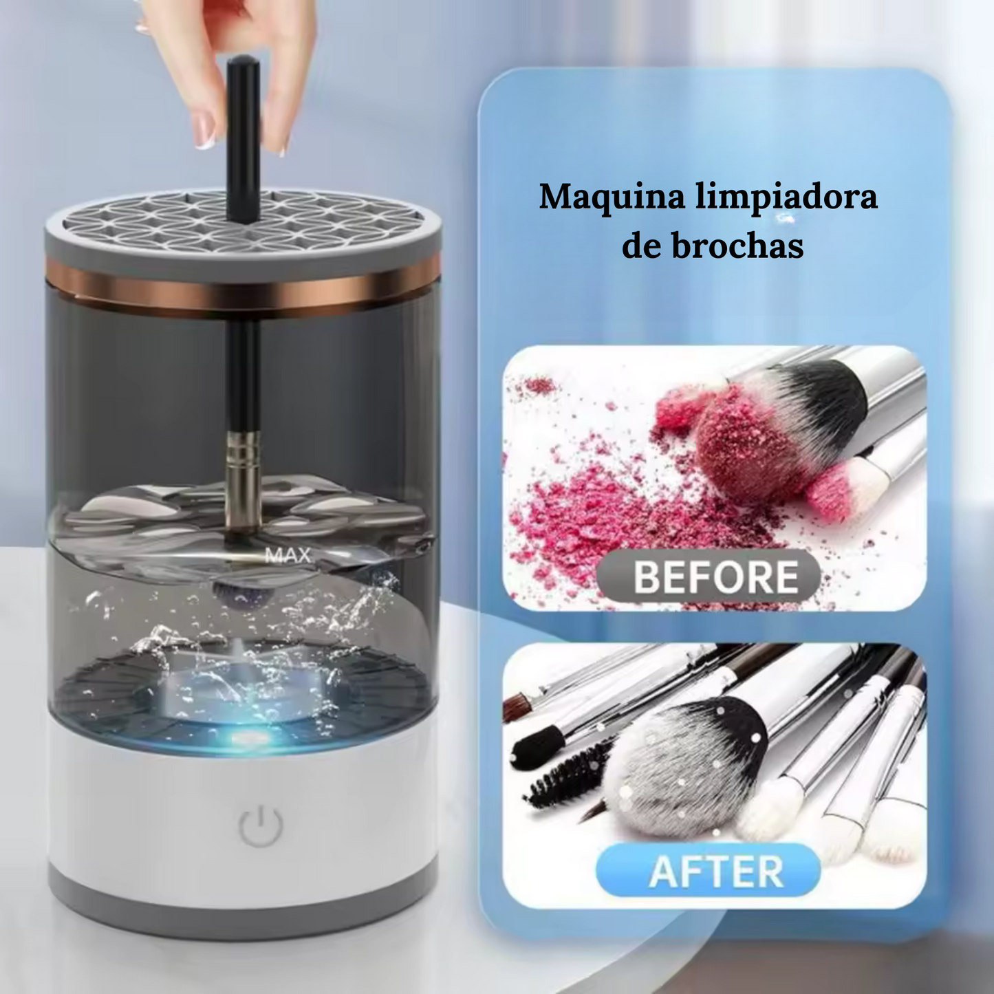 MÁQUINA LIMÁQUINA LIMPIADORA DE BROCHAS DE MAQUILLAJE