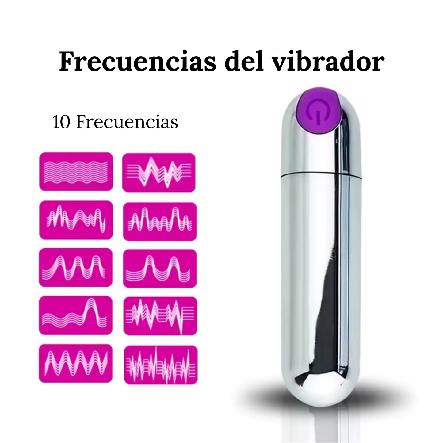 BALITA VIBRADOR RECARGABLE USB 10 FRECUENCIAS DE VIBRACION