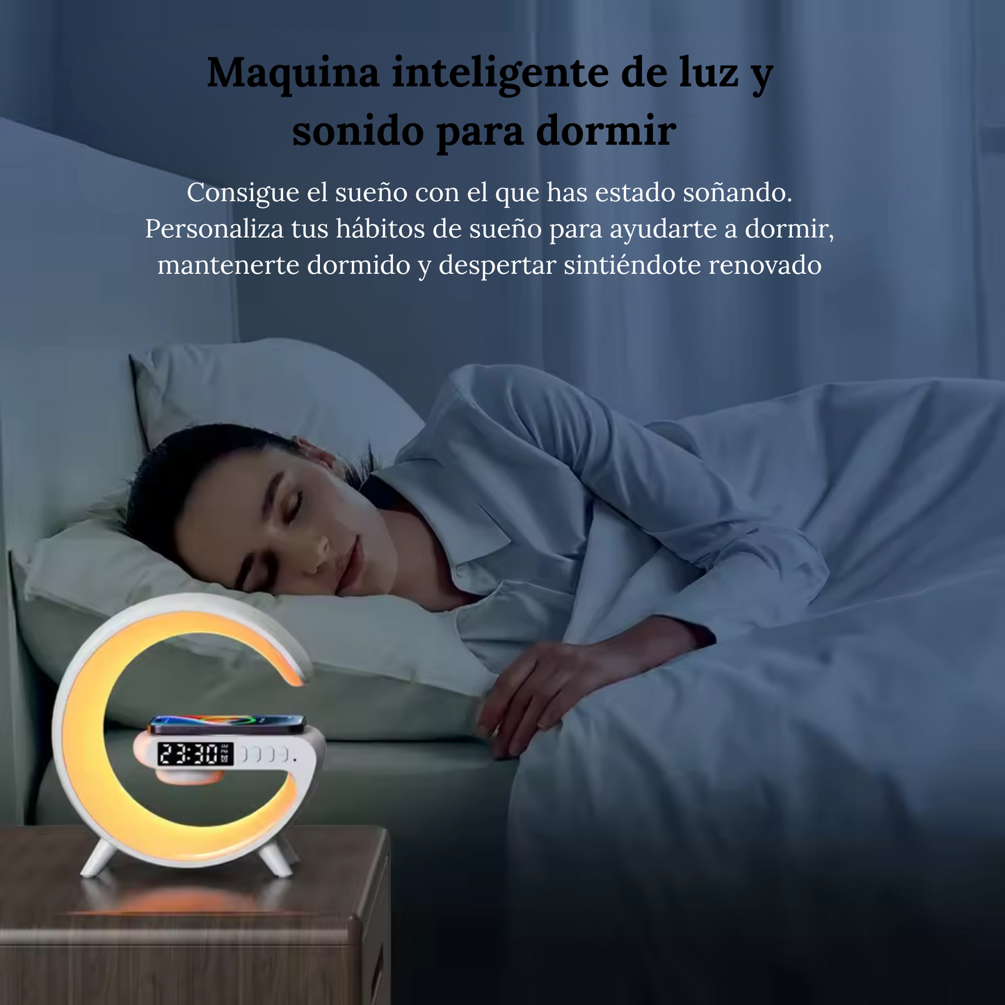 LAMPARA ATMOSFERICA TIPO G LED CON CARGADOR Y BOCINA