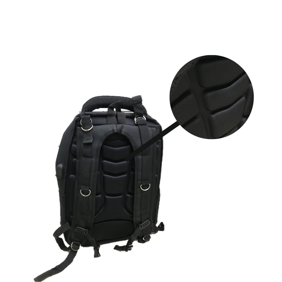 Waterproof Anti-Theft Backpack with USB Charging Port (Black)