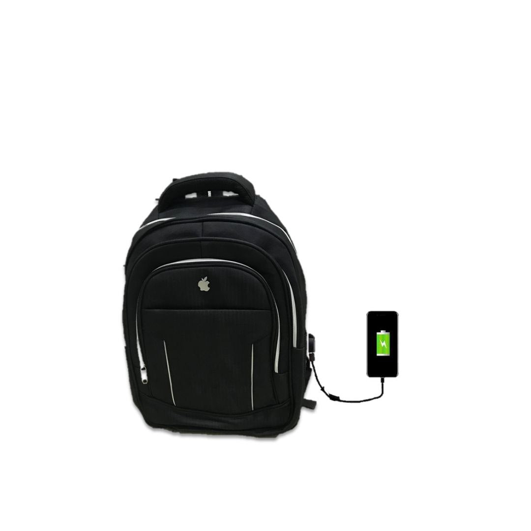 Waterproof Anti-Theft Backpack with USB Charging Port (Black)
