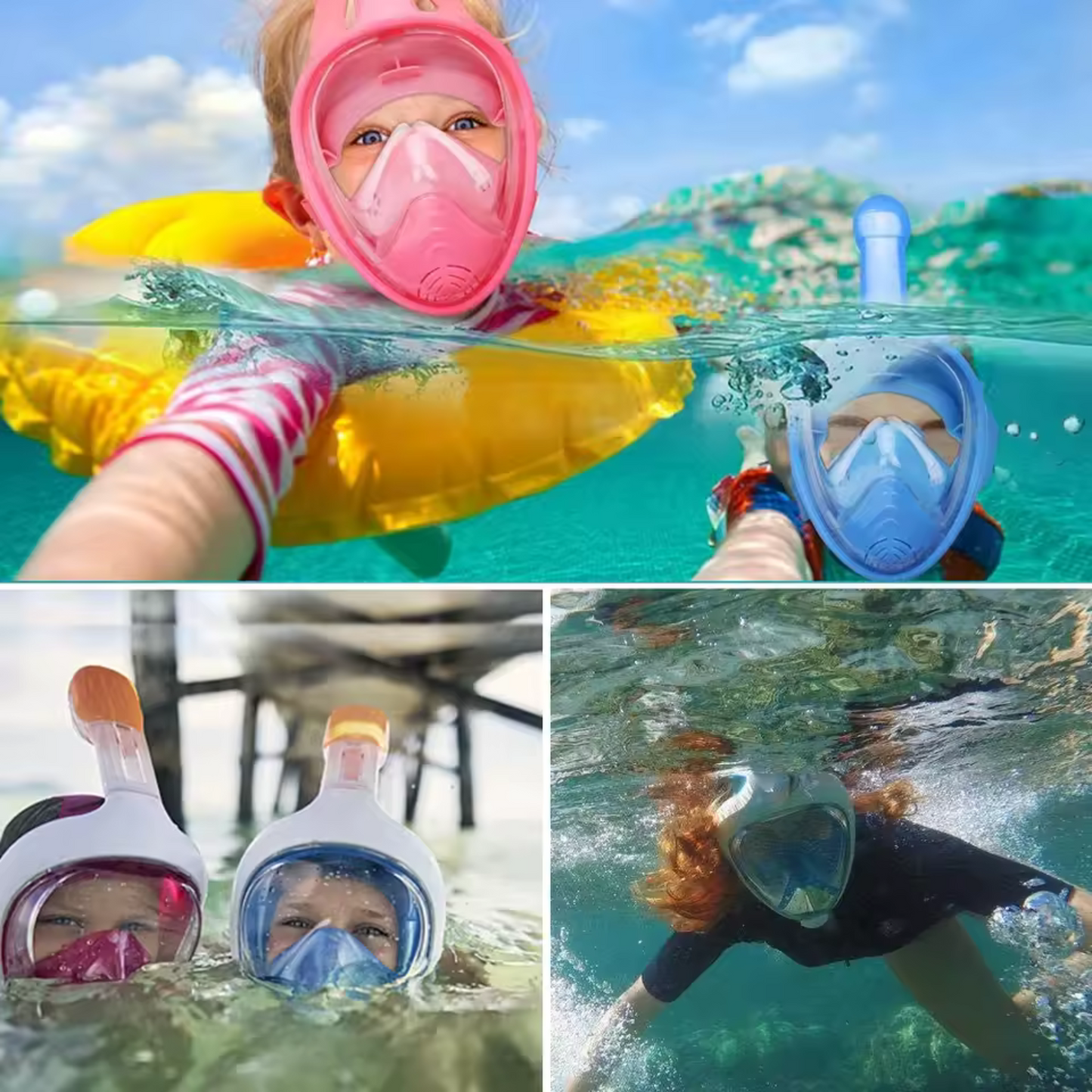 MASCARA SNORKEL ROSADA S/M