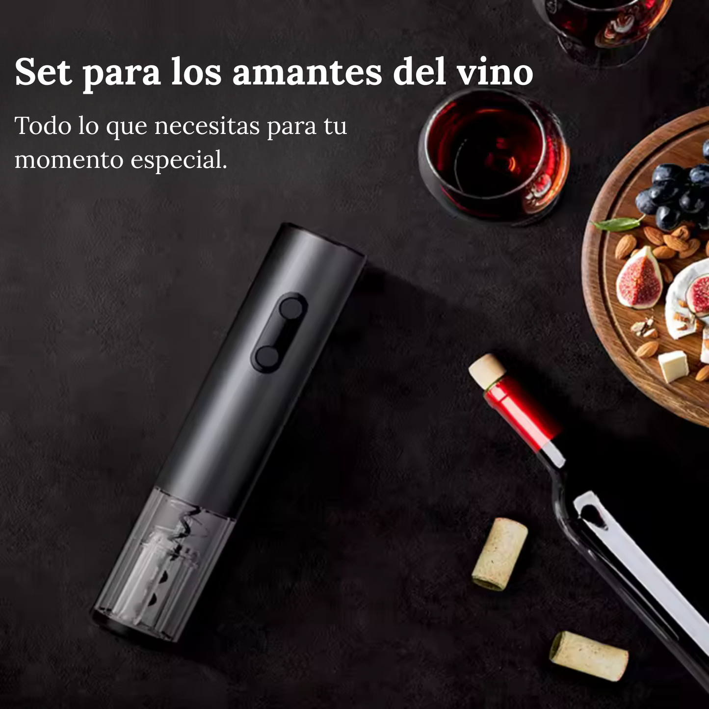 SET DESTAPADOR DE VINO ELECTRICO