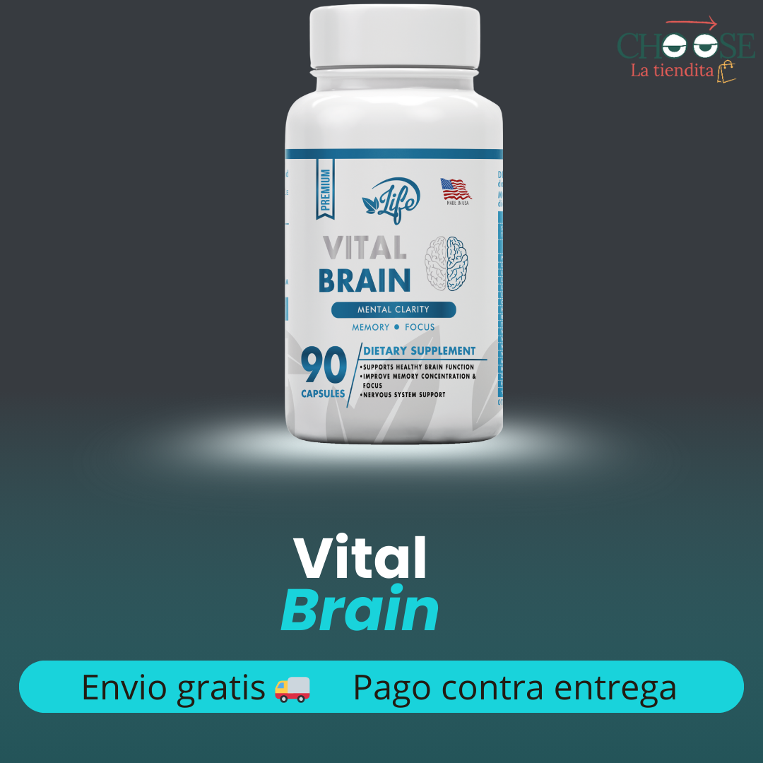 VITAL BRAIN ( VITAMINA PARA EL CEREBRO, ENFOQUE, CONCENTRACIÓN Y MEMORIA) X 90 CAPSULAS