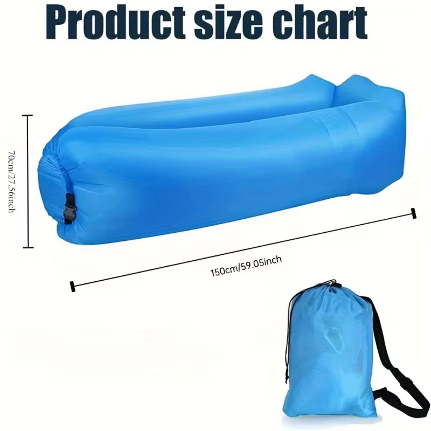 SOFA INFLABLE AL INSTANTE AZUL