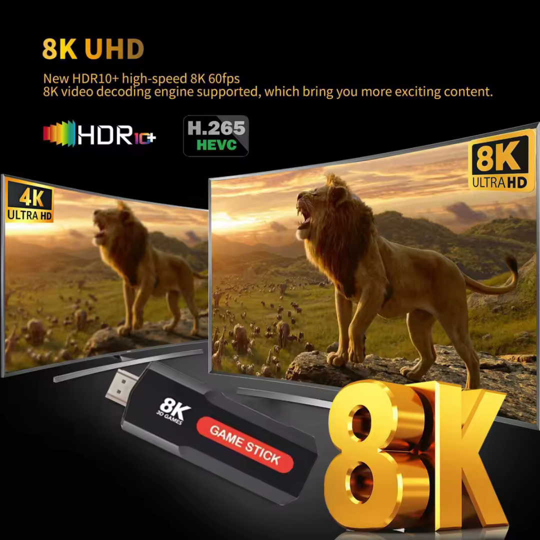 CONSOLA GAME Y TV STICK 5G HDMI 8K
