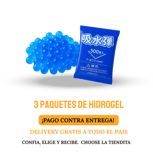 3 PAQUETES DE HIDROGEL