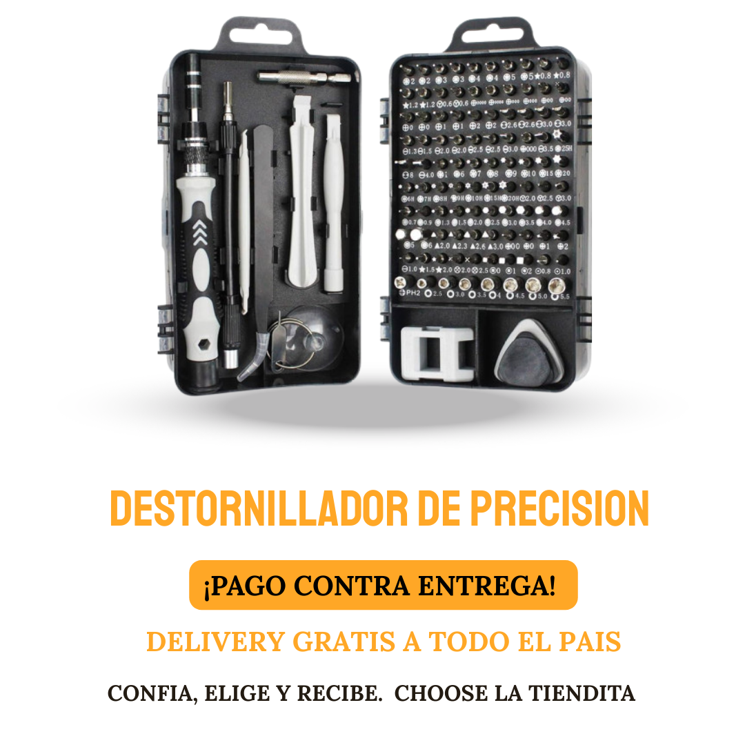 DESTORNILLADOR DE PRECISIÓN 115 EN 1, JUEGO DE HERRAMIENTAS DE REPARACIÓN PROFESIONAL MAGNÉTICAS PARA ELECTRÓNICA.