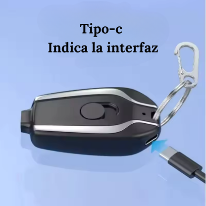 LLAVERO CARGADOR PARA IPHONE NEGRO