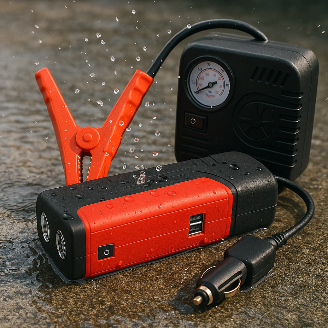 JUMPER DE BATERÍA Y COMPRESOR