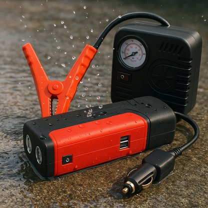 JUMPER DE BATERÍA Y COMPRESOR