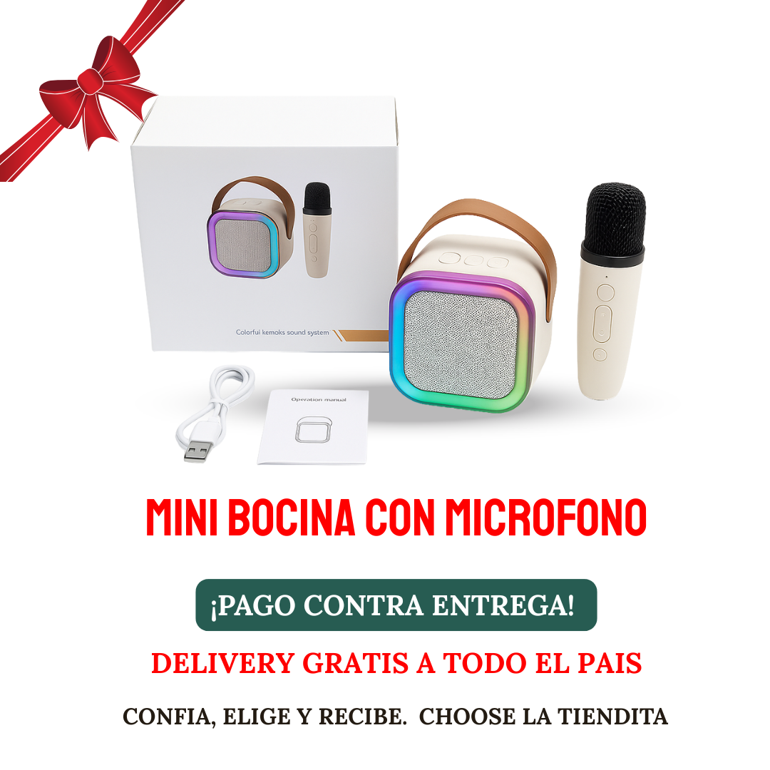 MINI BOCINA CON MICROFONO