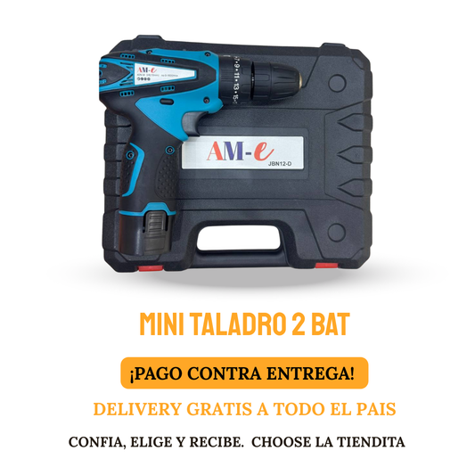 MINI TALADRO AM-E 12V 24 PZ 2 BATERIAS