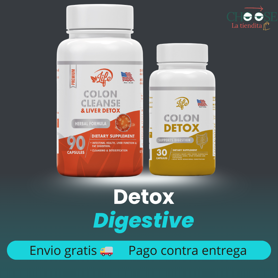 DETOX DIGESTIVE COLON CLEANSE + HERBAL LAXATIVE ( 2 PRODUCTOS)