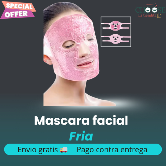 MÁSCARA FACIAL FRÍA PARA OJOS, MÁSCARA FACIAL DE HIELO, COMPRESA FRÍA Y CALIENTE PARA OJERAS, HINCHAZÓN, MIGRAÑAS.