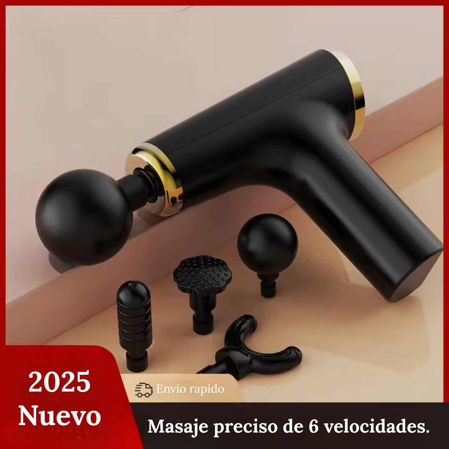 PISTOLA MASAJEADORA 5 PIEZAS