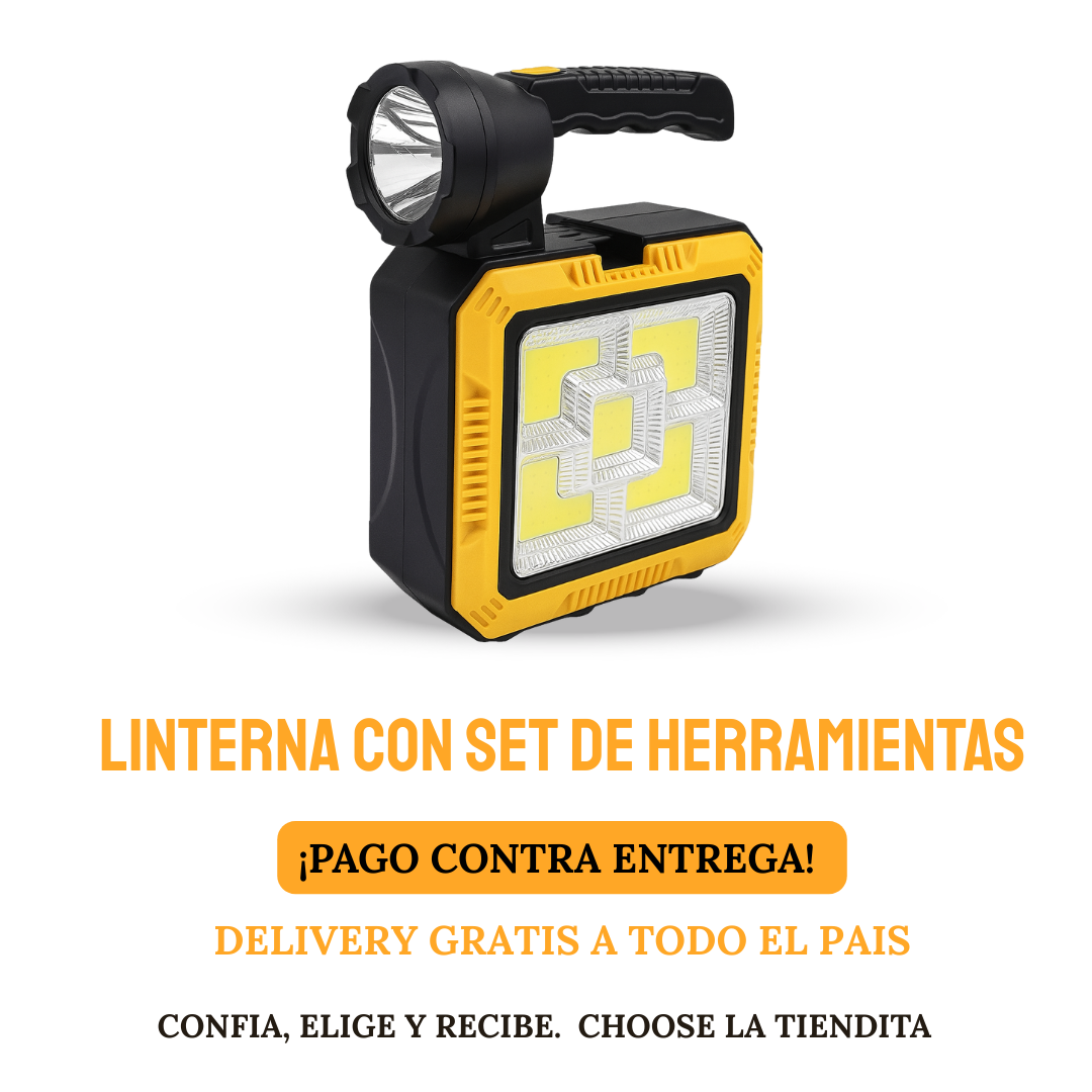 LINTERNA CON SET DE HERRAMIENTA