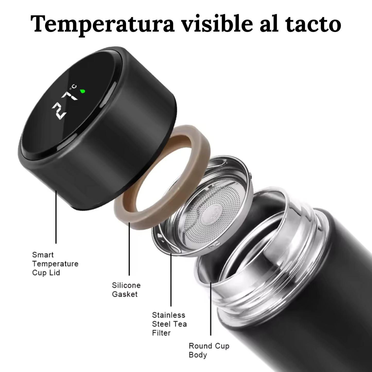 THERMOS FLASK 500 ML LED /BLANCO