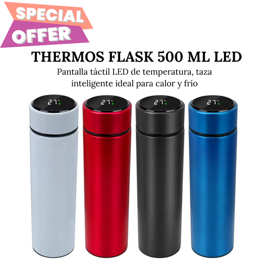 THERMOS FLASK 500 ML LED /AZUL