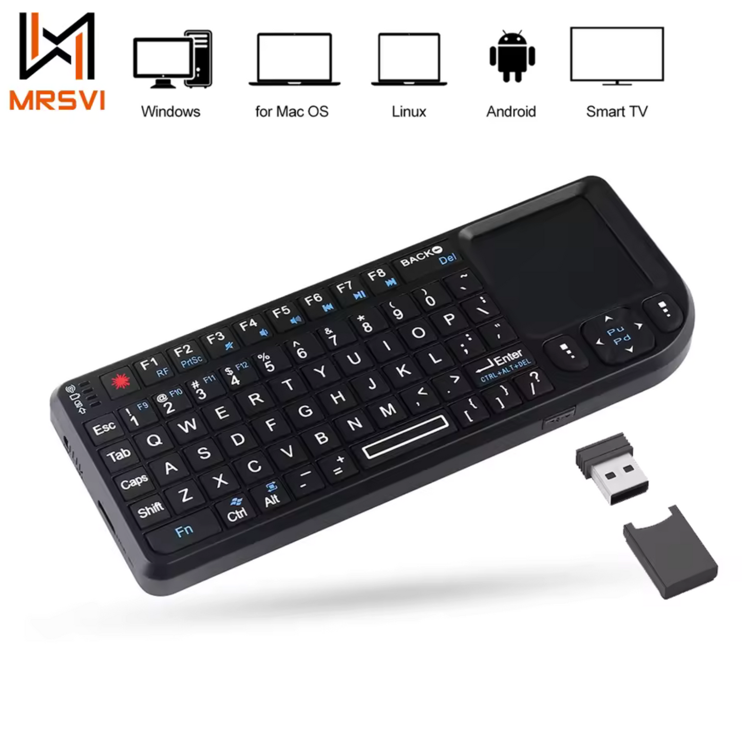 Mini teclado wifi multifuncional control remoto