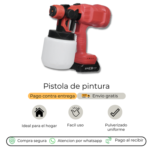 PISTOLA DE PINTURA 2 BATERIAS 48V