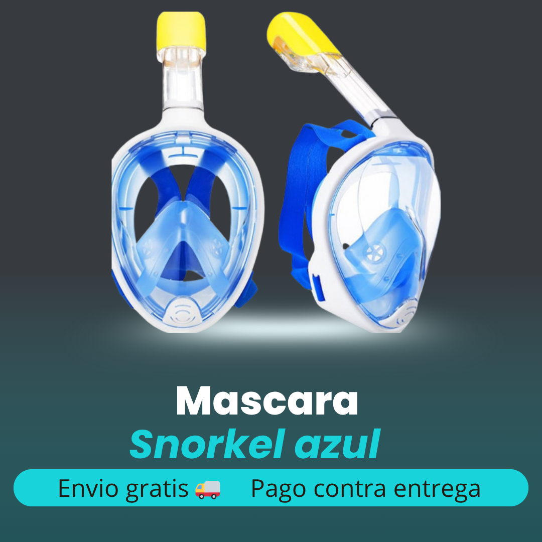 MASCARA SNORKEL AZUL L/XL