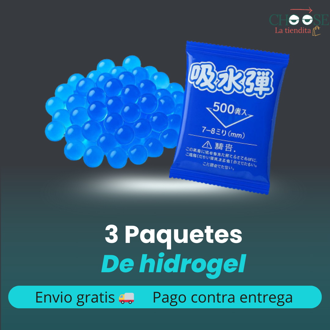 3 PAQUETES DE HIDROGEL