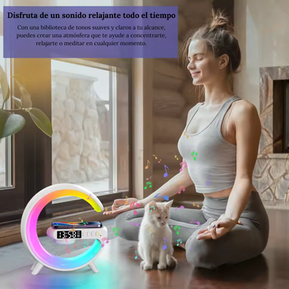 LAMPARA ATMOSFERICA TIPO G LED CON CARGADOR Y BOCINA