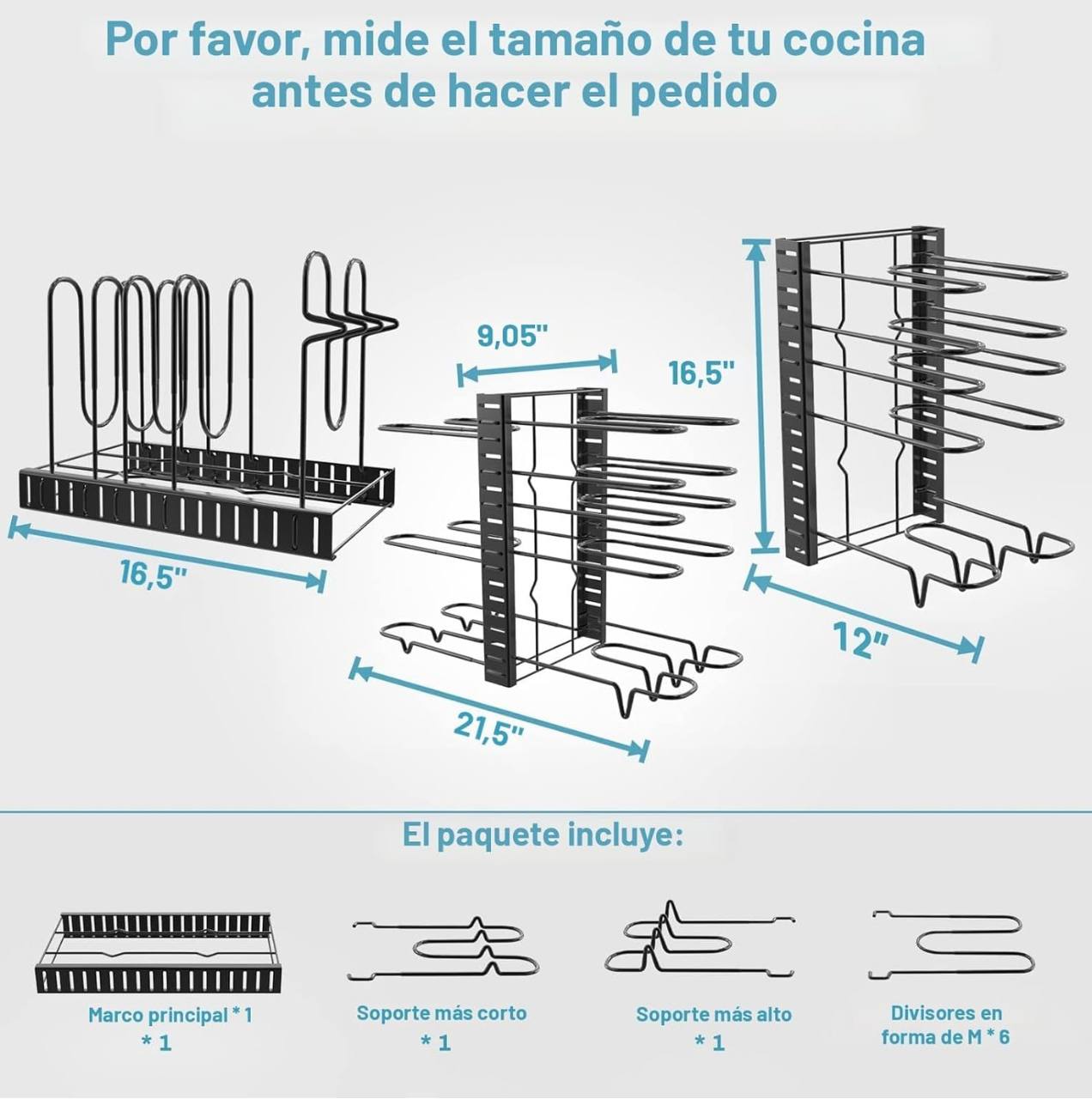 ESTANTE ORGANIZADOR DE OLLAS Y TAPAS