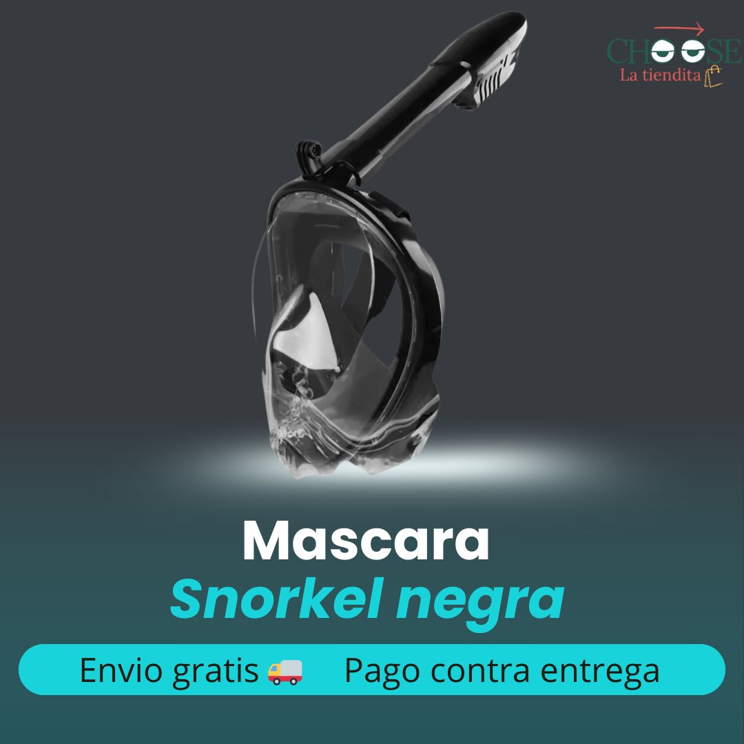 MASCARA SNORKEL S/M NEGRA