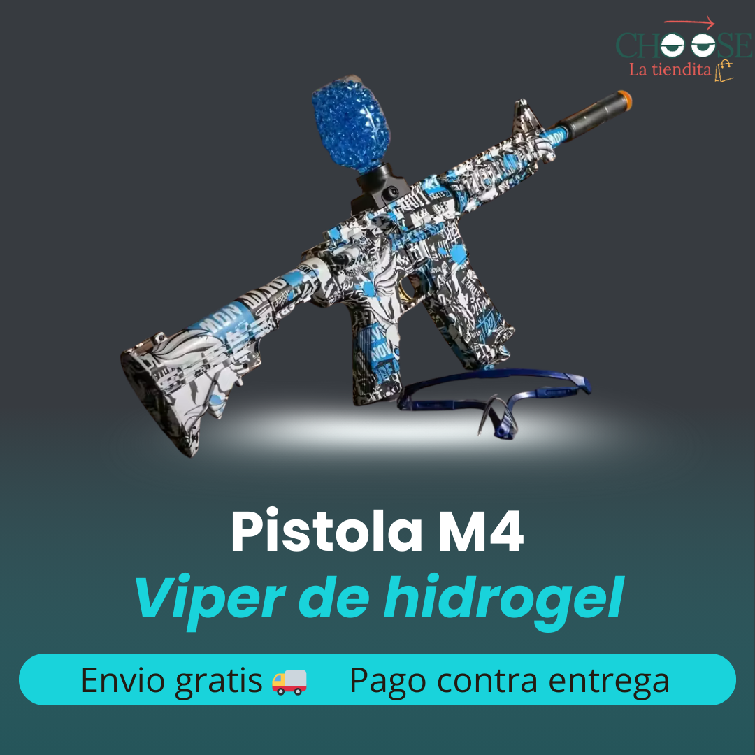 PISTOLA M4 VIPER DE HIDROGEL AUTOMATICA Y RECARGABLE