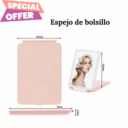 ESPEJO CON LUCES LED DE BOLSILLO