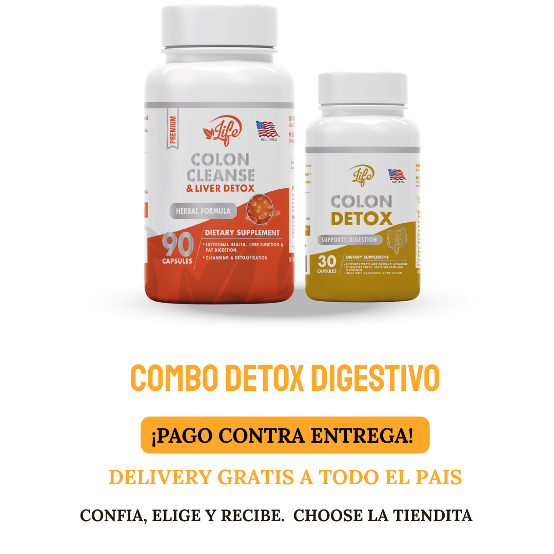 DETOX DIGESTIVE COLON CLEANSE + HERBAL LAXATIVE ( 2 PRODUCTOS)
