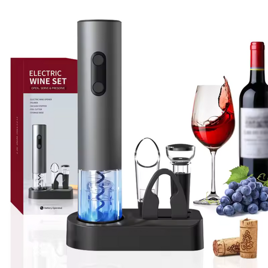 SET DESTAPADOR DE VINO ELECTRICO