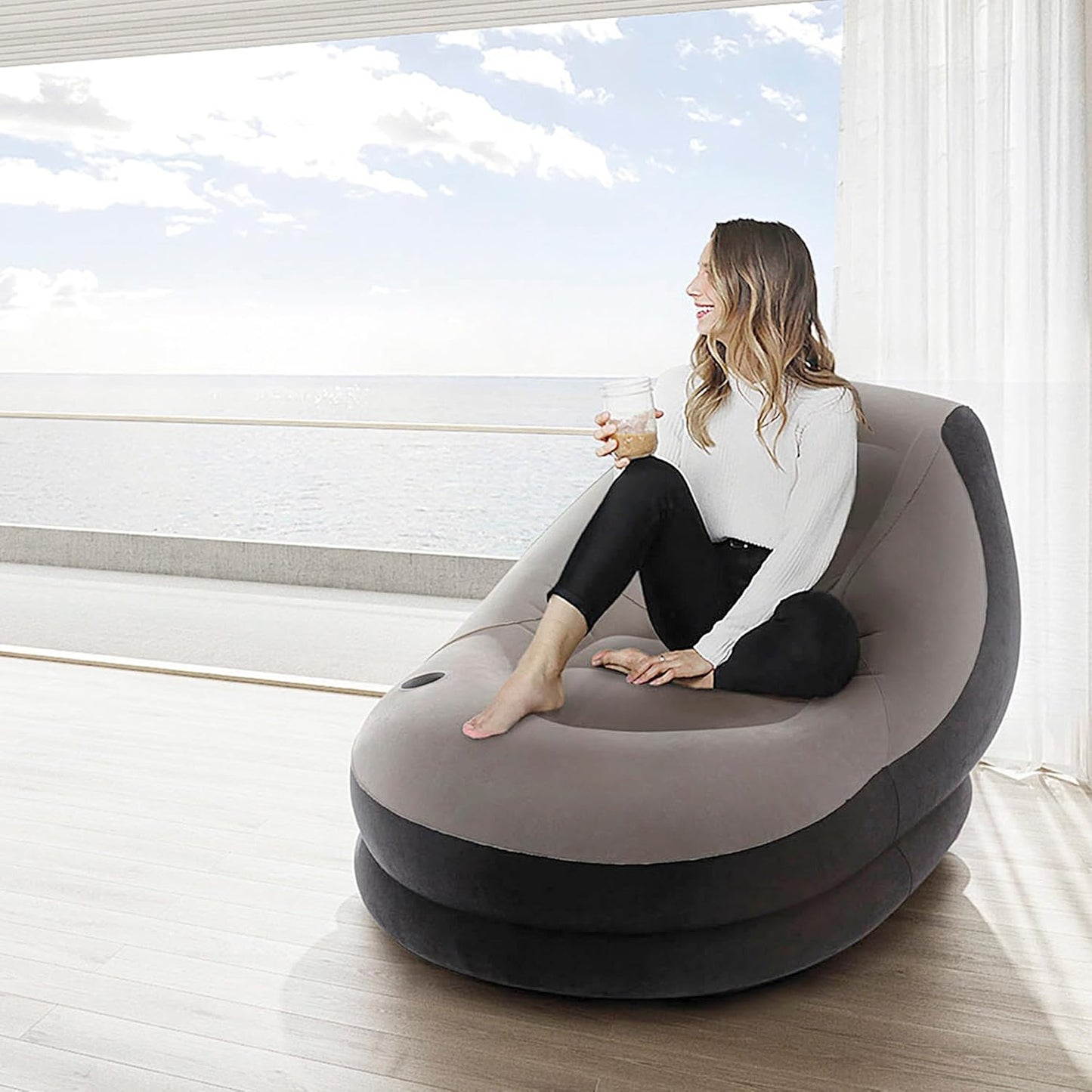 INTEX INFLATABLE CHAIR AND FOOTREST