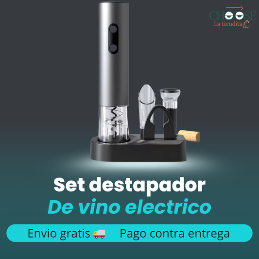 SET DESTAPADOR DE VINO ELECTRICO