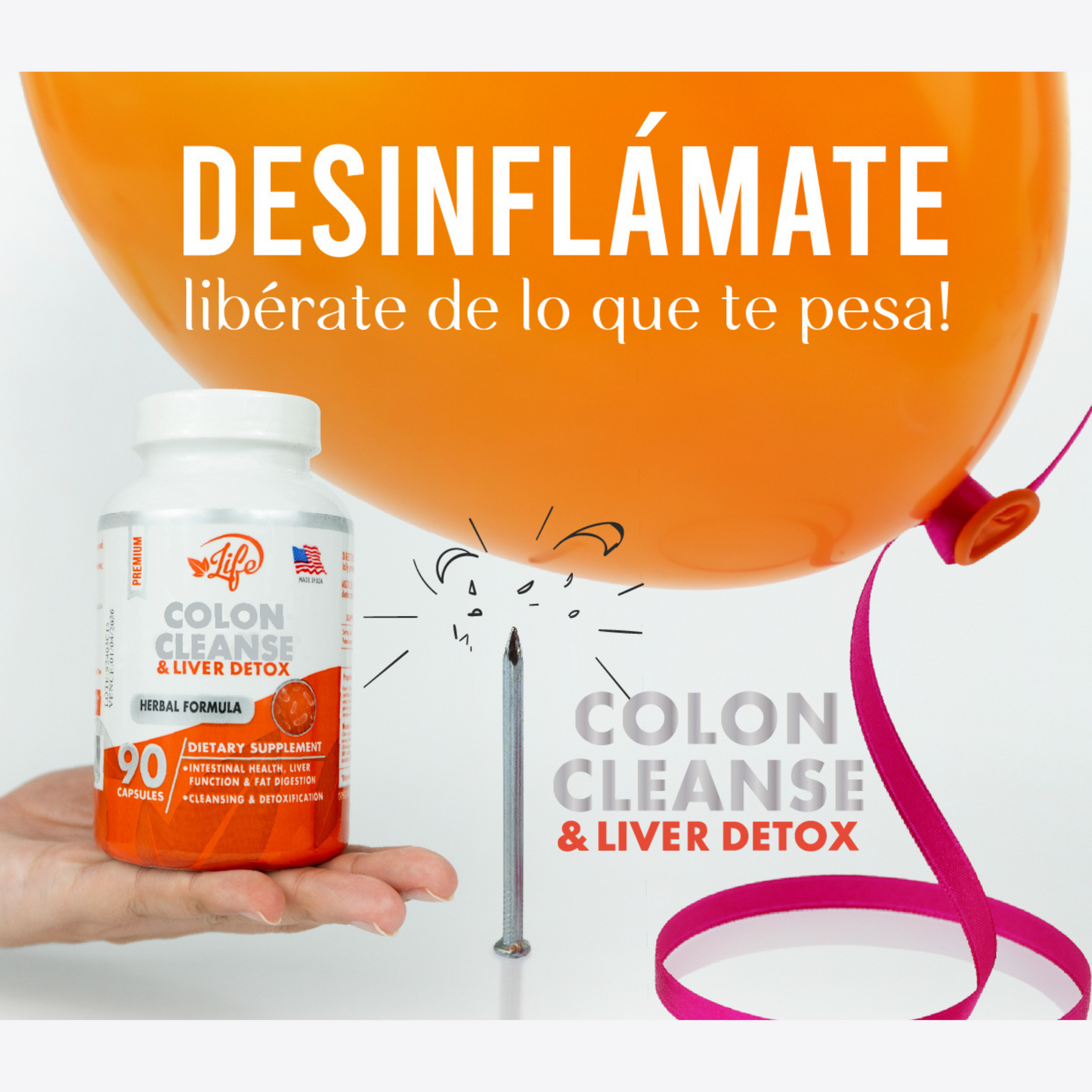 DETOX DIGESTIVE COLON CLEANSE + HERBAL LAXATIVE ( 2 PRODUCTOS)