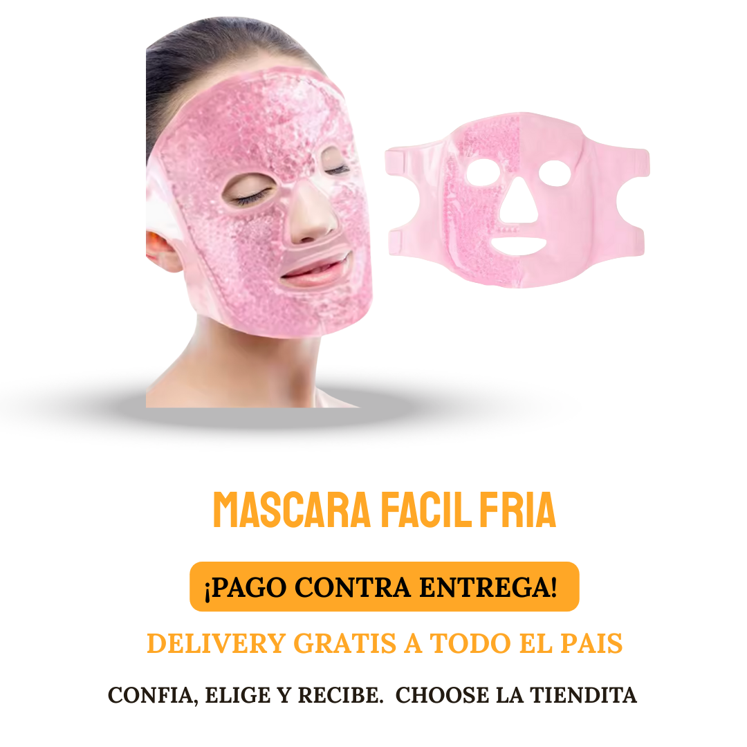 MÁSCARA FACIAL FRÍA PARA OJOS, MÁSCARA FACIAL DE HIELO, COMPRESA FRÍA Y CALIENTE PARA OJERAS, HINCHAZÓN, MIGRAÑAS.
