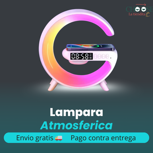 LAMPARA ATMOSFERICA TIPO G LED CON CARGADOR Y BOCINA