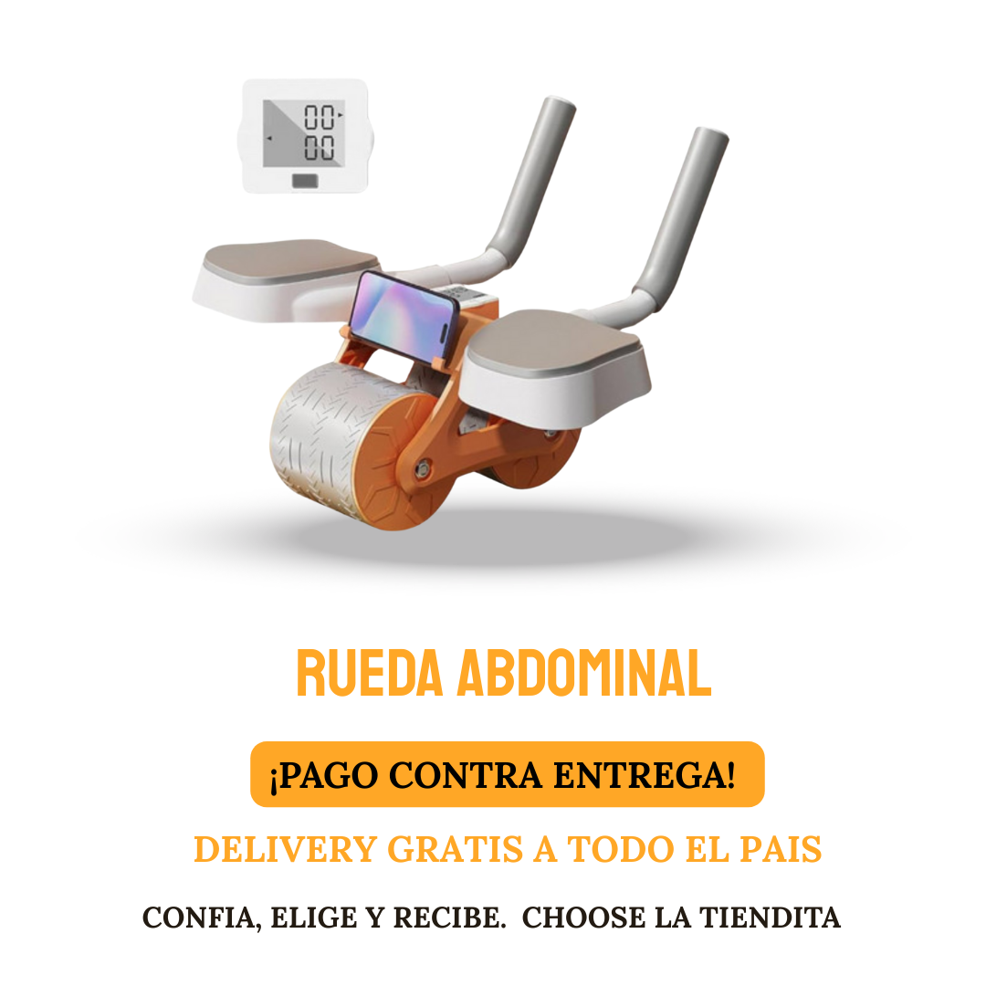 EQUIPO DE EJERCICIO DE RUEDA ABDOMINAL CON SOPORTE PARA CODO, RUEDA ABDOMINAL DE REBOTE AUTOMÁTICO