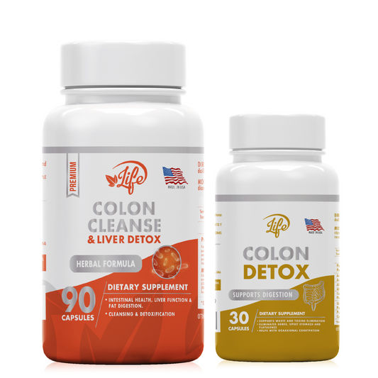 DETOX DIGESTIVE COLON CLEANSE + HERBAL LAXATIVE ( 2 PRODUCTOS)