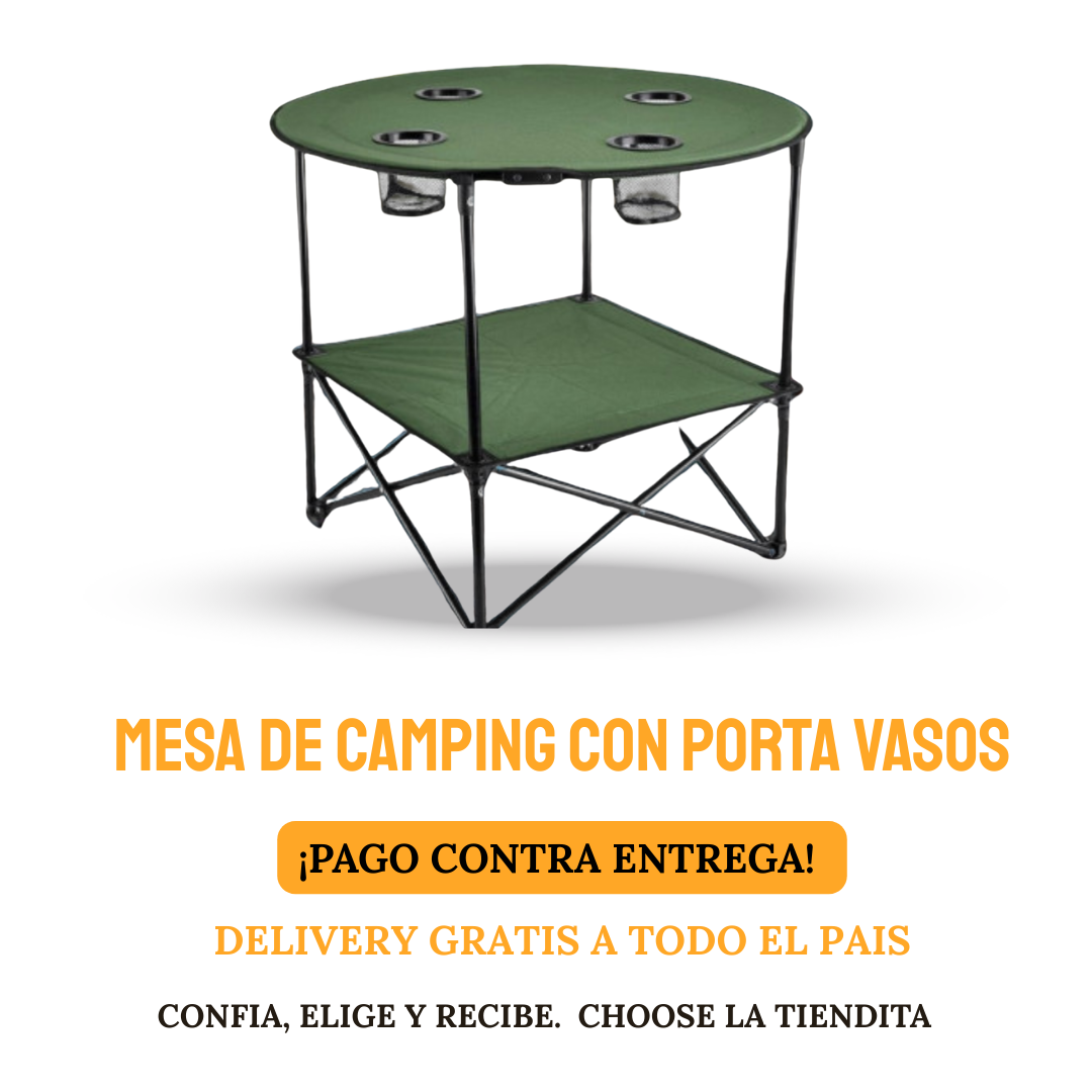 MESA DE CAMPING / PLAYERA PORTA-VASOS 4