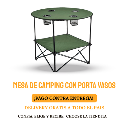 MESA DE CAMPING / PLAYERA PORTA-VASOS 4