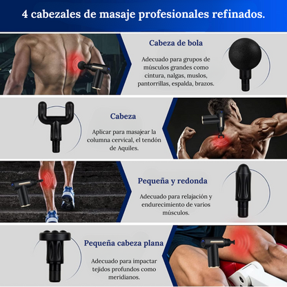 PISTOLA MASAJEADORA 5 PIEZAS