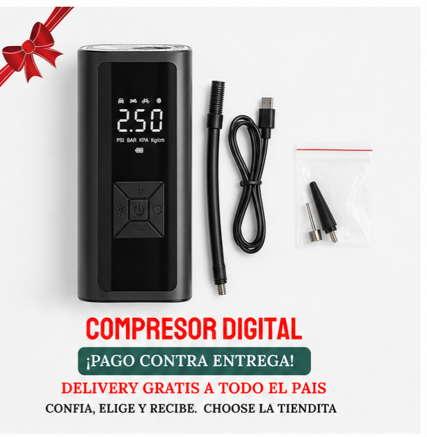 COMPRESOR DE AIRE CON WIRELESS DIGITAL EG-216